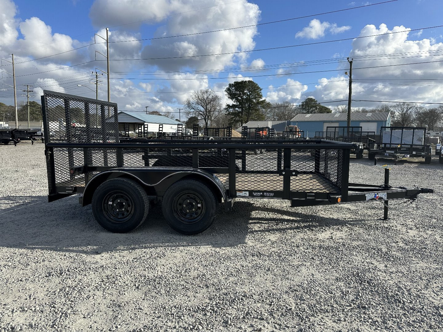New 2025 TEXAS BRAGG TRAILERS 12P 7K w/ 2ft Sides & Gate Utility Trailer