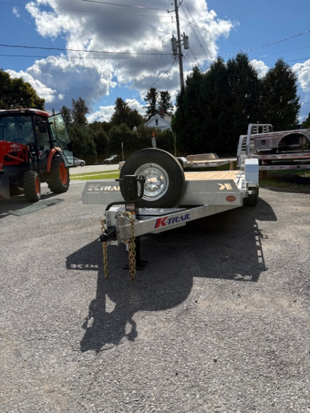 New 2026 K-Trail Galvanized 82" X 16'+4'-14K GVW Gravity Tilt Trailer