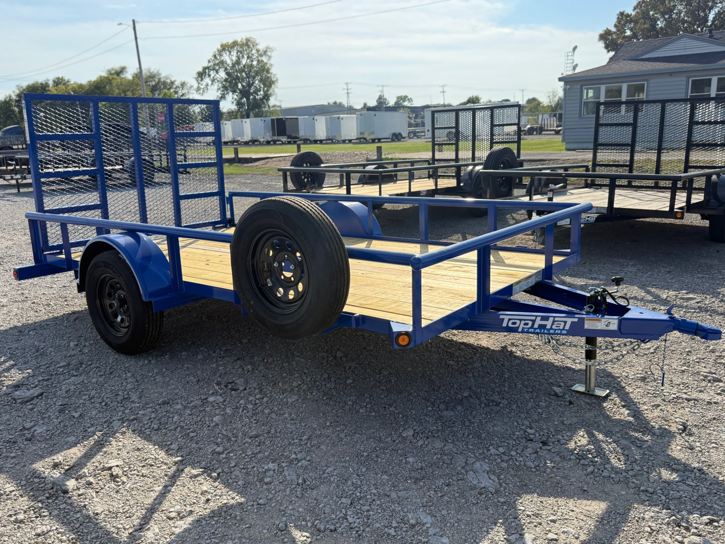 New 2026 Top Hat Trailers DSP12x77 Utility Trailer TU Hurricane Blue