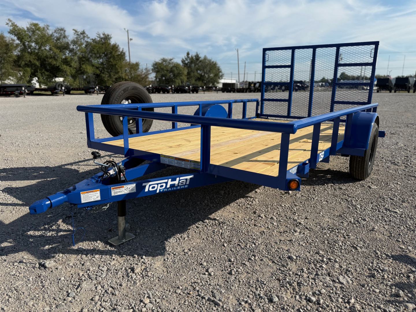 New 2026 Top Hat Trailers DSP12x77 Utility Trailer TU Hurricane Blue