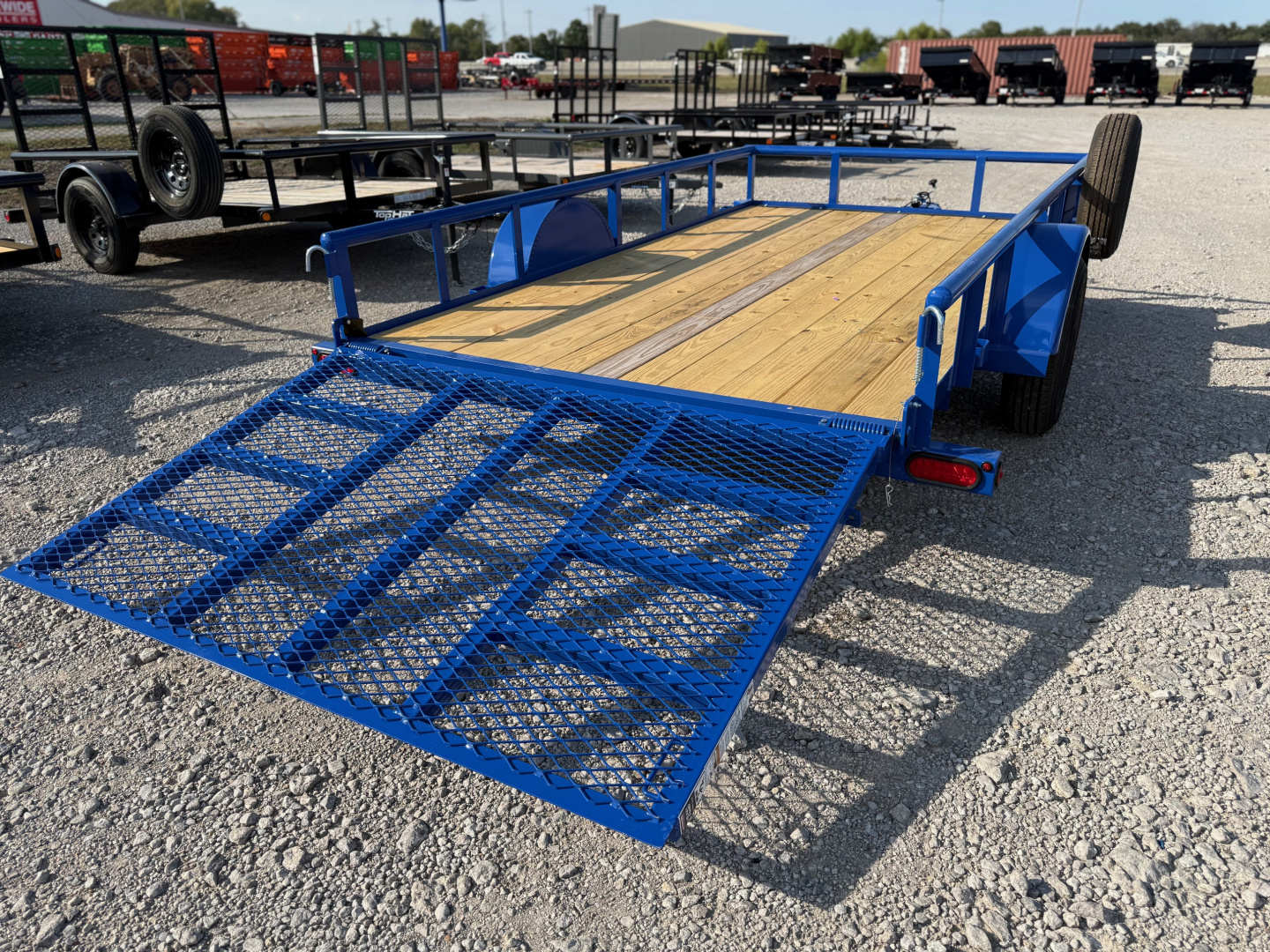 New 2026 Top Hat Trailers DSP12x77 Utility Trailer TU Hurricane Blue