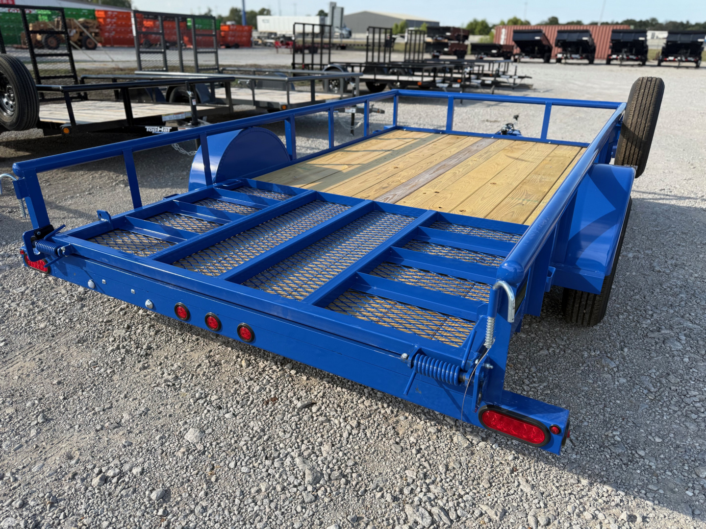 New 2026 Top Hat Trailers DSP12x77 Utility Trailer TU Hurricane Blue