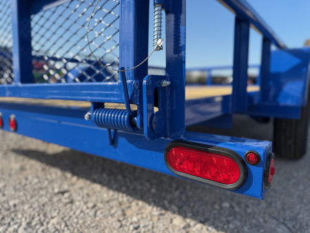 New 2026 Top Hat Trailers DSP12x77 Utility Trailer TU Hurricane Blue