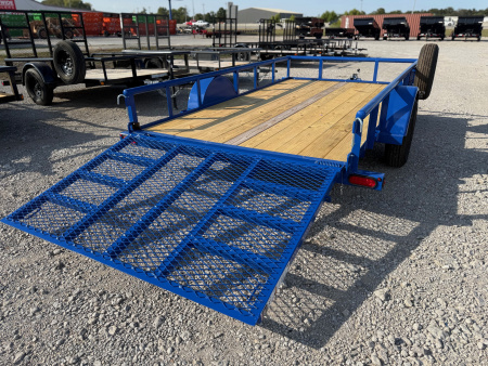 New 2026 Top Hat Trailers DSP12x77 Utility Trailer TU Hurricane Blue