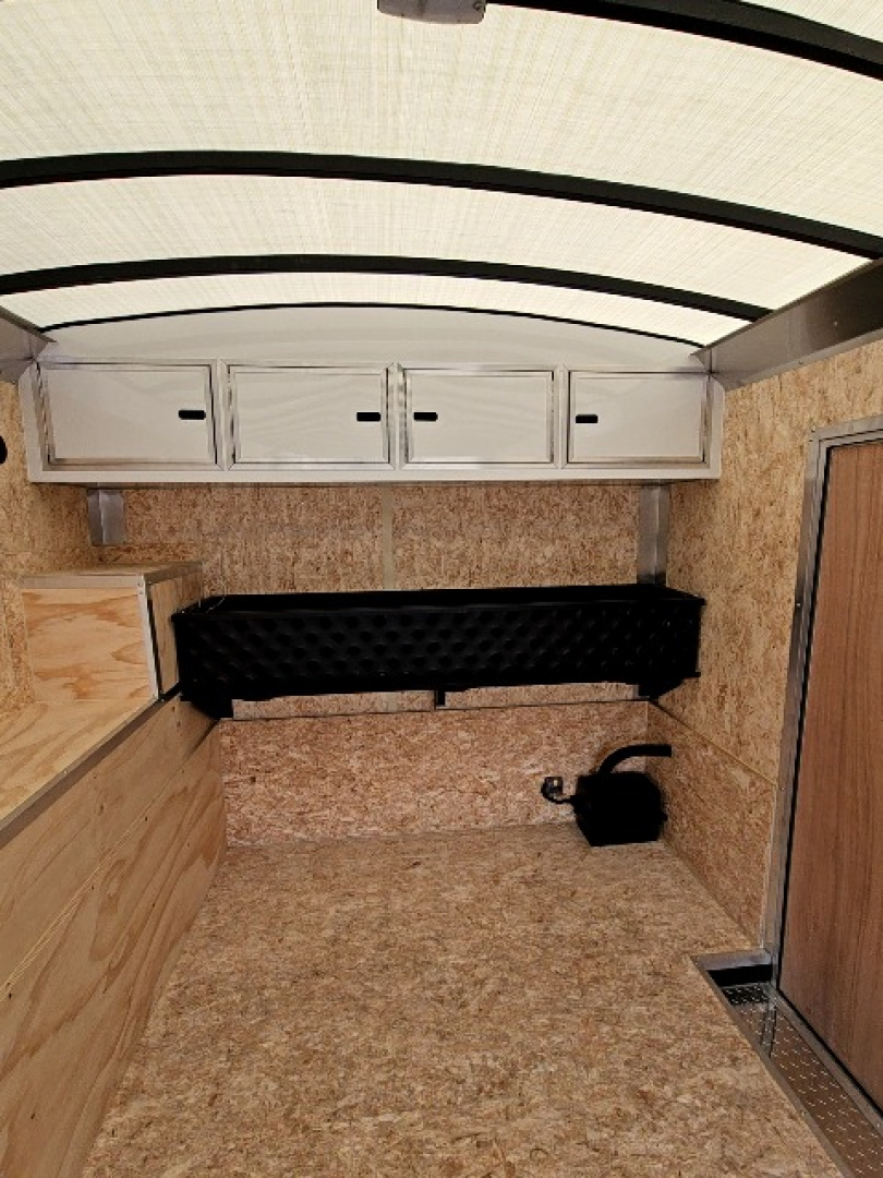 New LOADED 2026 Look Trailers 8.5 x 16 10K Landscaper Enclosed Round Top Cargo / Enclosed Trailer - Fuel Storage & Racks Included
