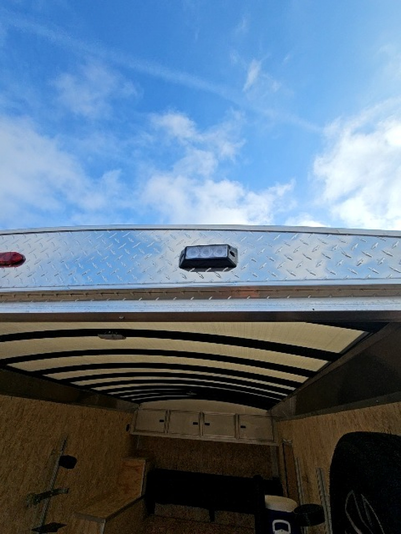 New LOADED 2026 Look Trailers 8.5 x 16 10K Landscaper Enclosed Round Top Cargo / Enclosed Trailer - Fuel Storage & Racks Included