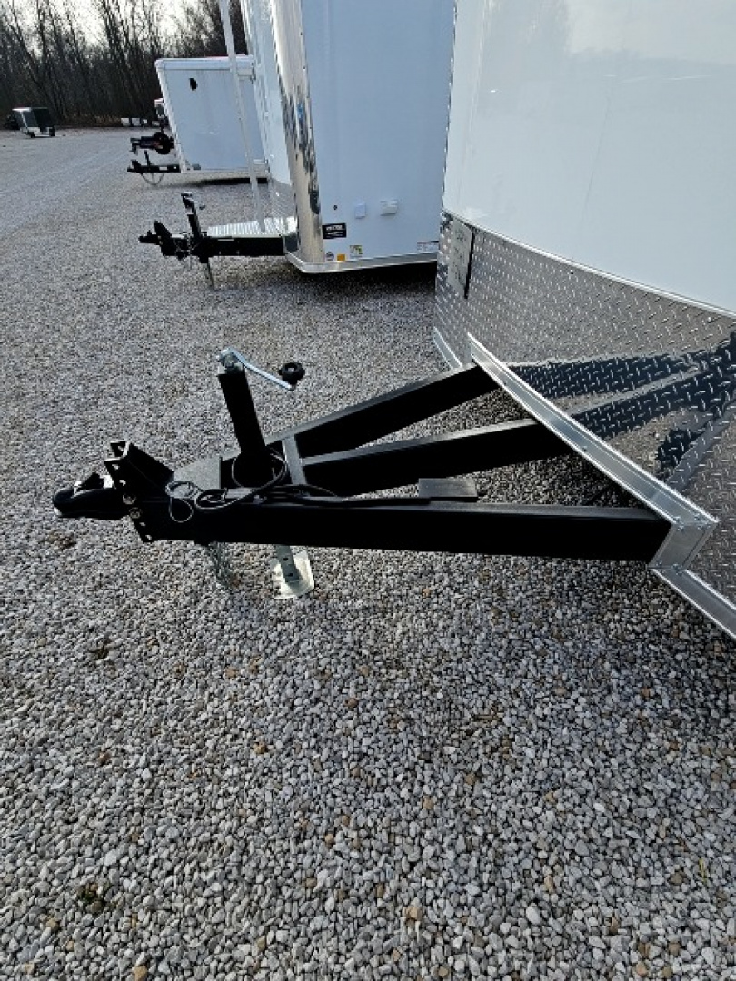 New LOADED 2026 Look Trailers 8.5 x 16 10K Landscaper Enclosed Round Top Cargo / Enclosed Trailer - Fuel Storage & Racks Included