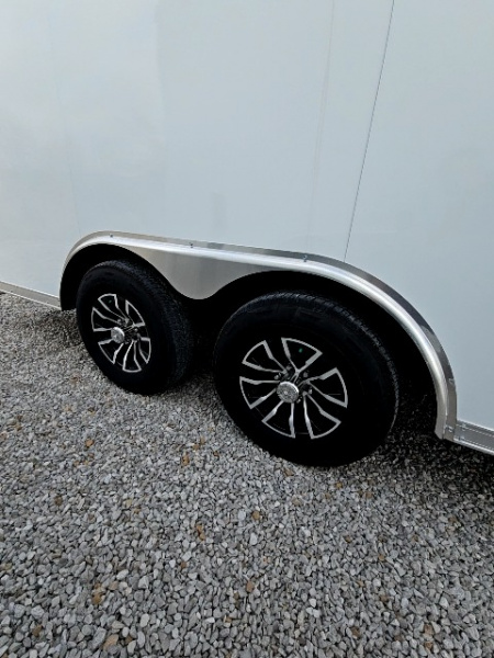 New LOADED 2026 Look Trailers 8.5 x 16 10K Landscaper Enclosed Round Top Cargo / Enclosed Trailer - Fuel Storage & Racks Included