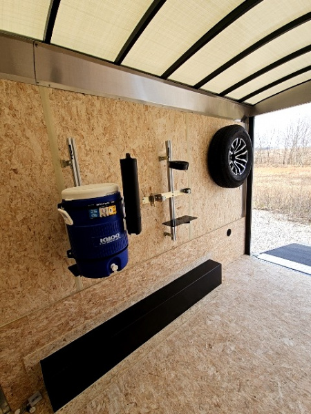 New LOADED 2026 Look Trailers 8.5 x 16 10K Landscaper Enclosed Round Top Cargo / Enclosed Trailer - Fuel Storage & Racks Included