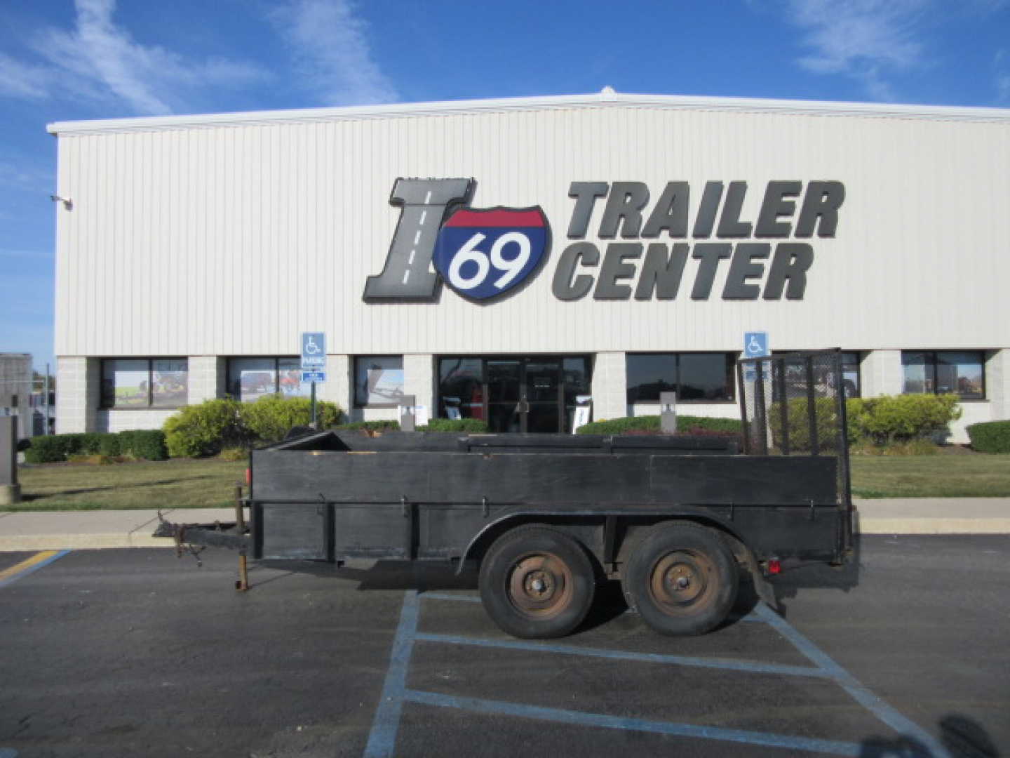 Used 2000 Other 6 x 12 Wood High Side 2AXL Utility Trailer 7K / Spare Tire
