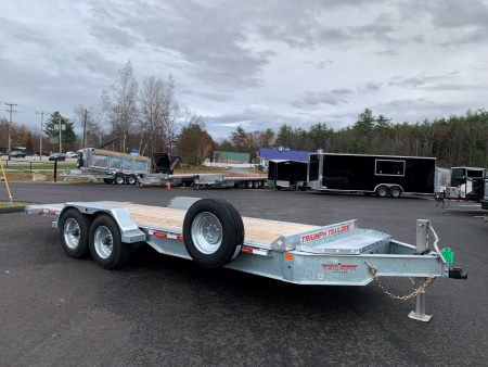 New 2026 Triumph galvanized 7x20 - Hydraulic Power Tilt/ Winch Plate/ I-Beam Frame - 16k GVW