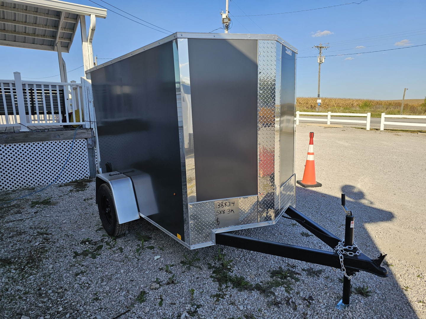 New 2026 Cargo Express EX DLX 5' x 8' 3K Idler Swing Door Cargo / Enclosed Trailer w/ Translucent Roof