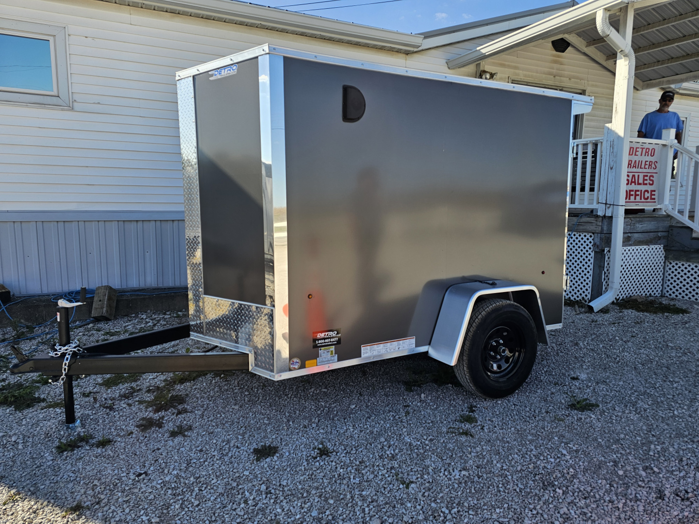 New 2026 Cargo Express EX DLX 5' x 8' 3K Idler Swing Door Cargo / Enclosed Trailer w/ Translucent Roof