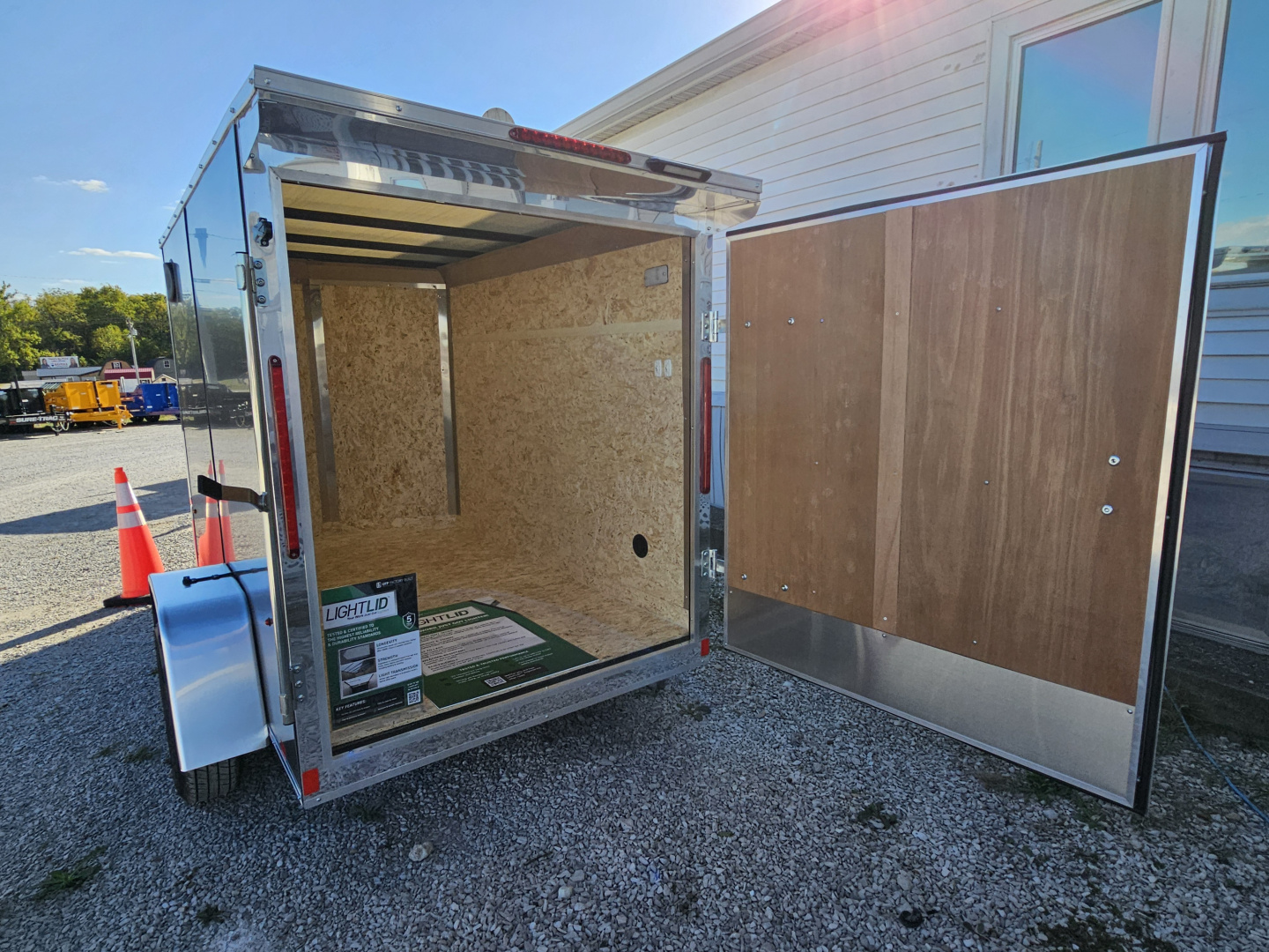 New 2026 Cargo Express EX DLX 5' x 8' 3K Idler Swing Door Cargo / Enclosed Trailer w/ Translucent Roof