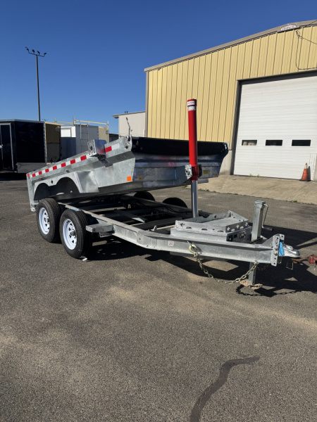 New 2026 Triumph Trailers 5'X10' Galvanized Dump Trailer ramps & Tarp