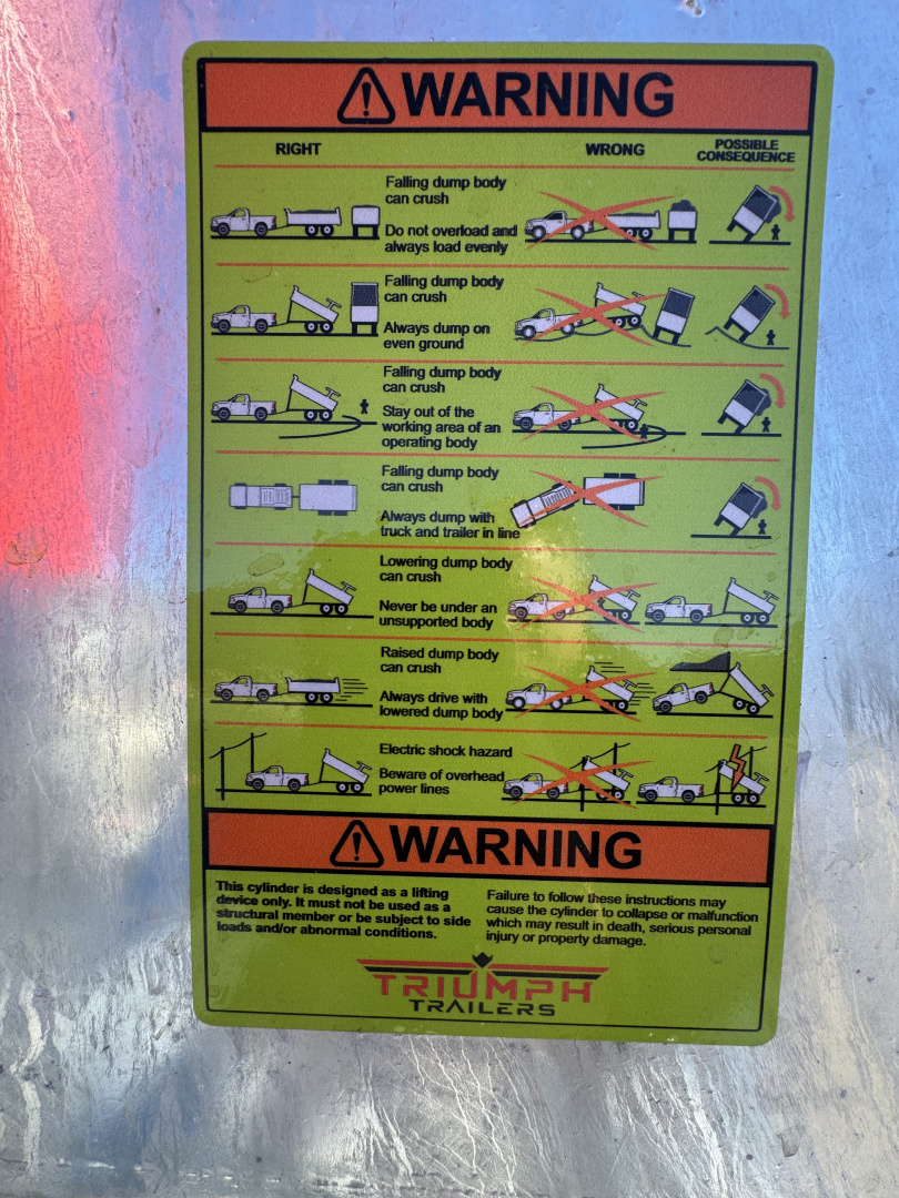 New 2026 Triumph Trailers 82"X14' Dump Trailer Ramps & Tarp