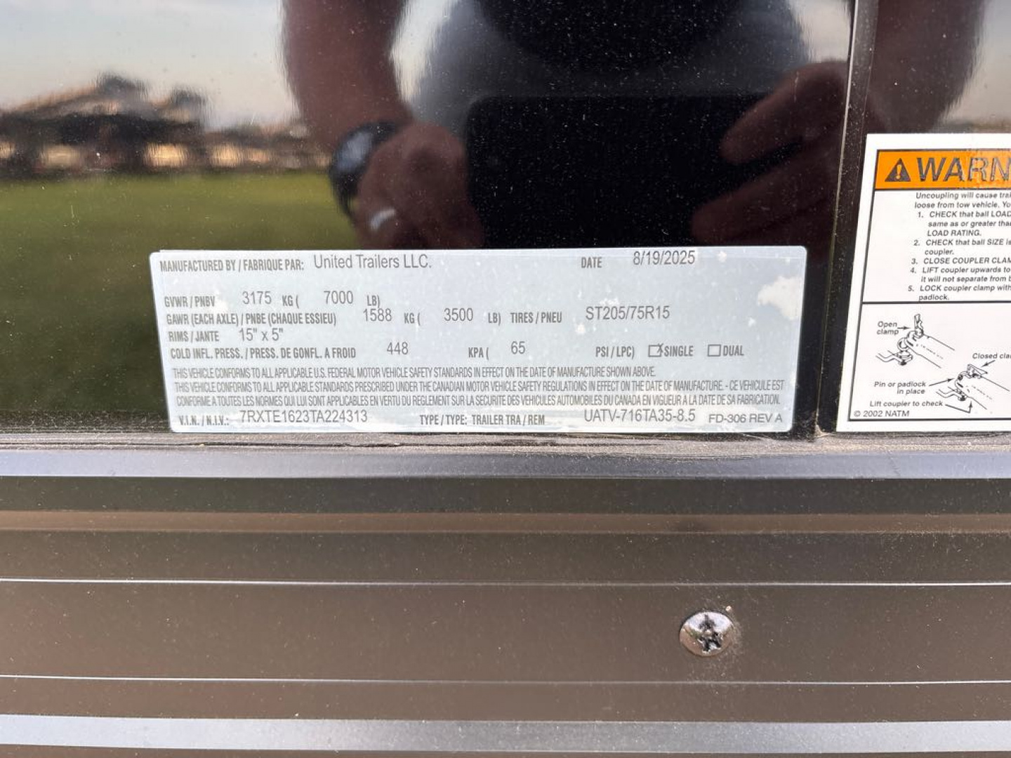 New 2026 United Trailers UATV-716TA35-8.5 Cargo / Enclosed Trailer