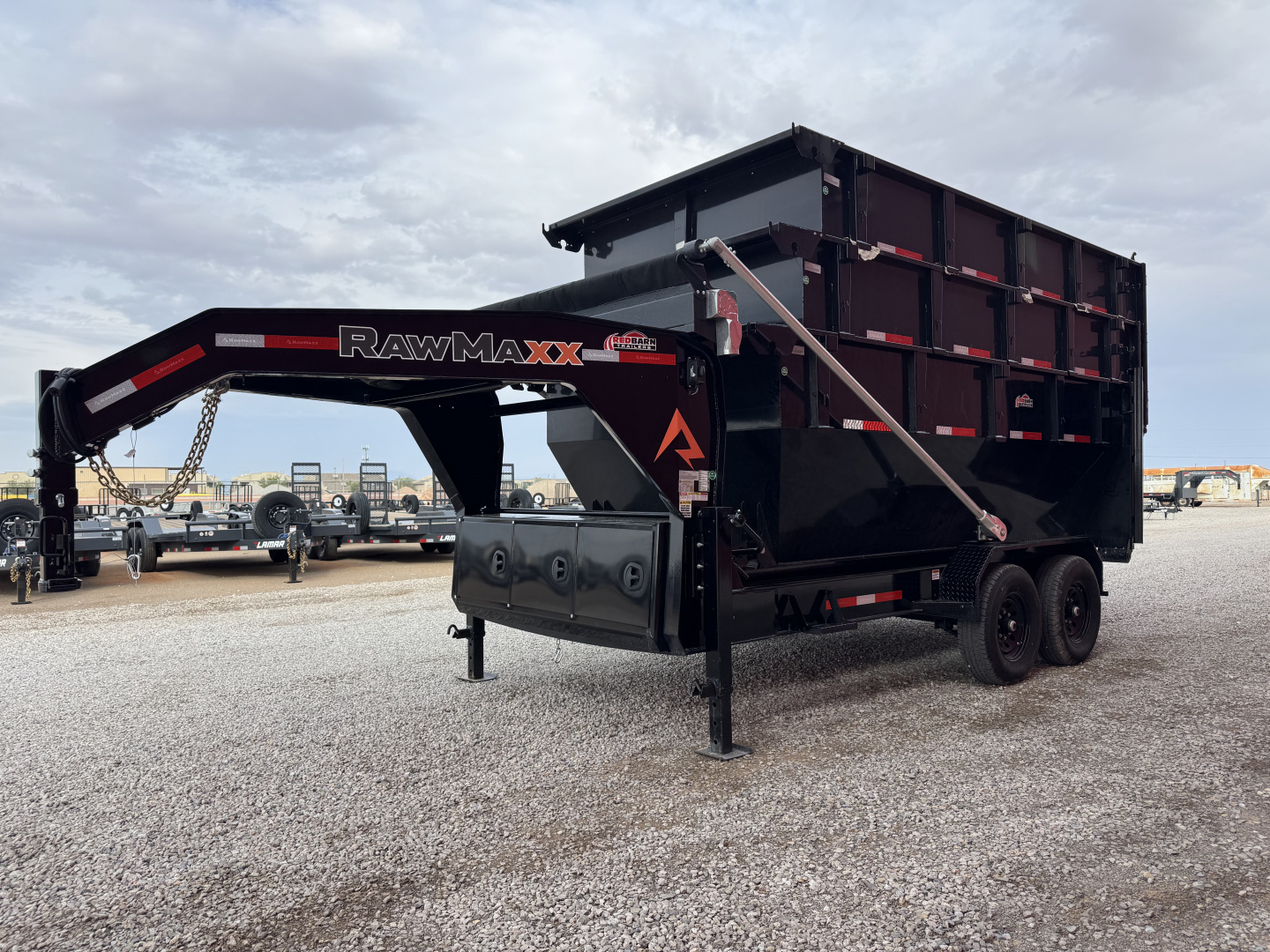 New 2026 RawMaxx RDX 83X14 GN ROLL OFF 14K TRAILER+ 3BINS Dump Trailer