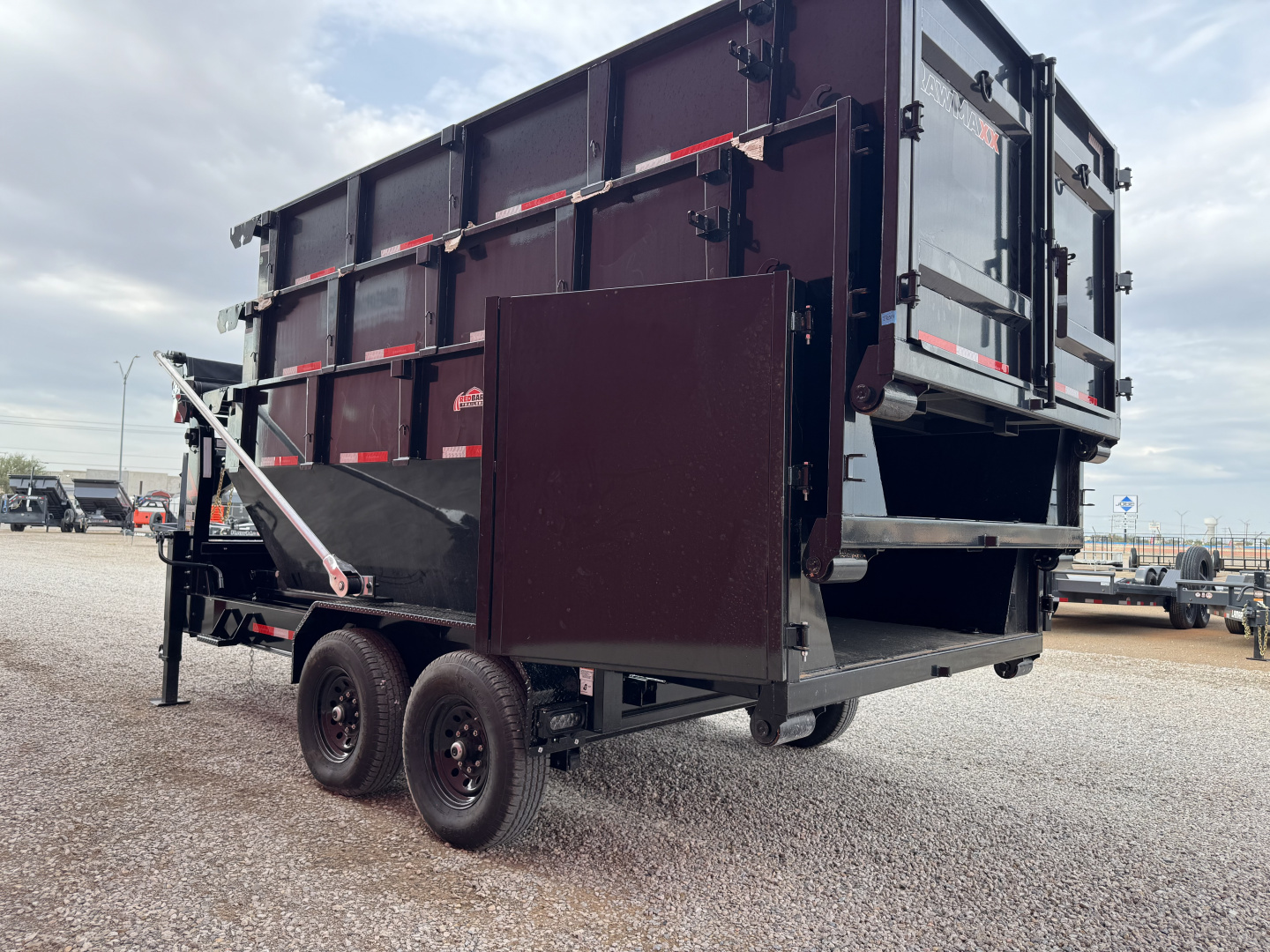 New 2026 RawMaxx RDX 83X14 GN ROLL OFF 14K TRAILER+ 3BINS Dump Trailer