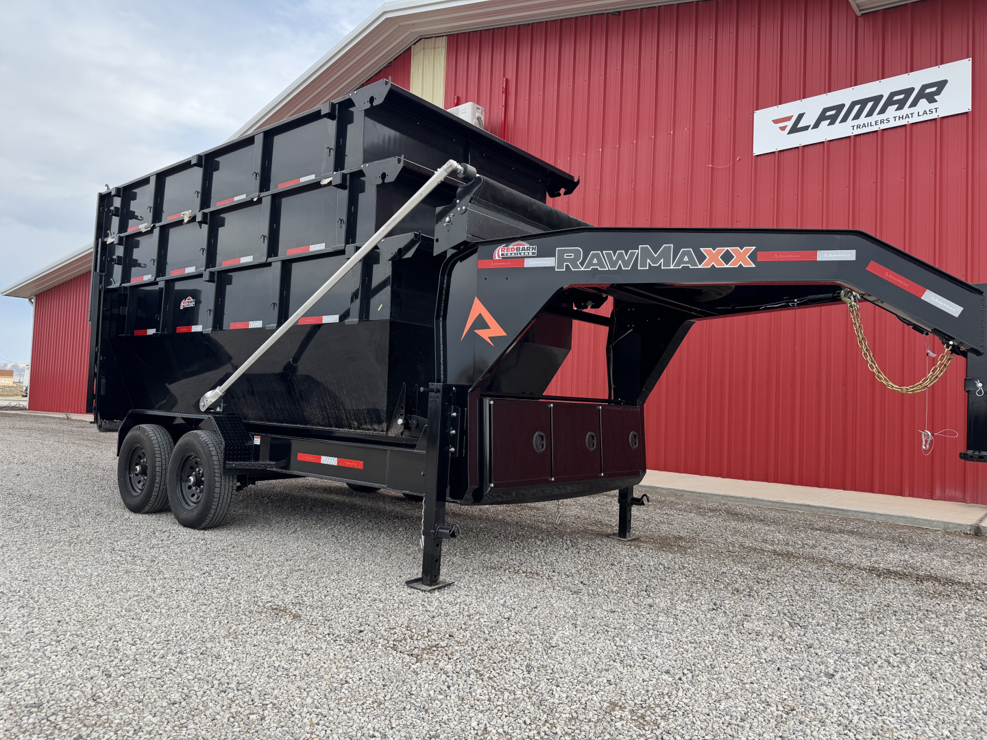 New 2026 RawMaxx RDX 83X14 GN ROLL OFF 14K TRAILER+ 3BINS Dump Trailer