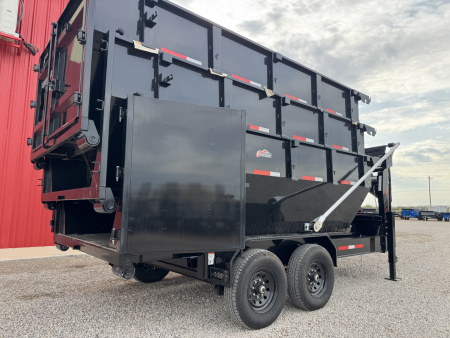 New 2026 RawMaxx RDX 83X14 GN ROLL OFF 14K TRAILER+ 3BINS Dump Trailer