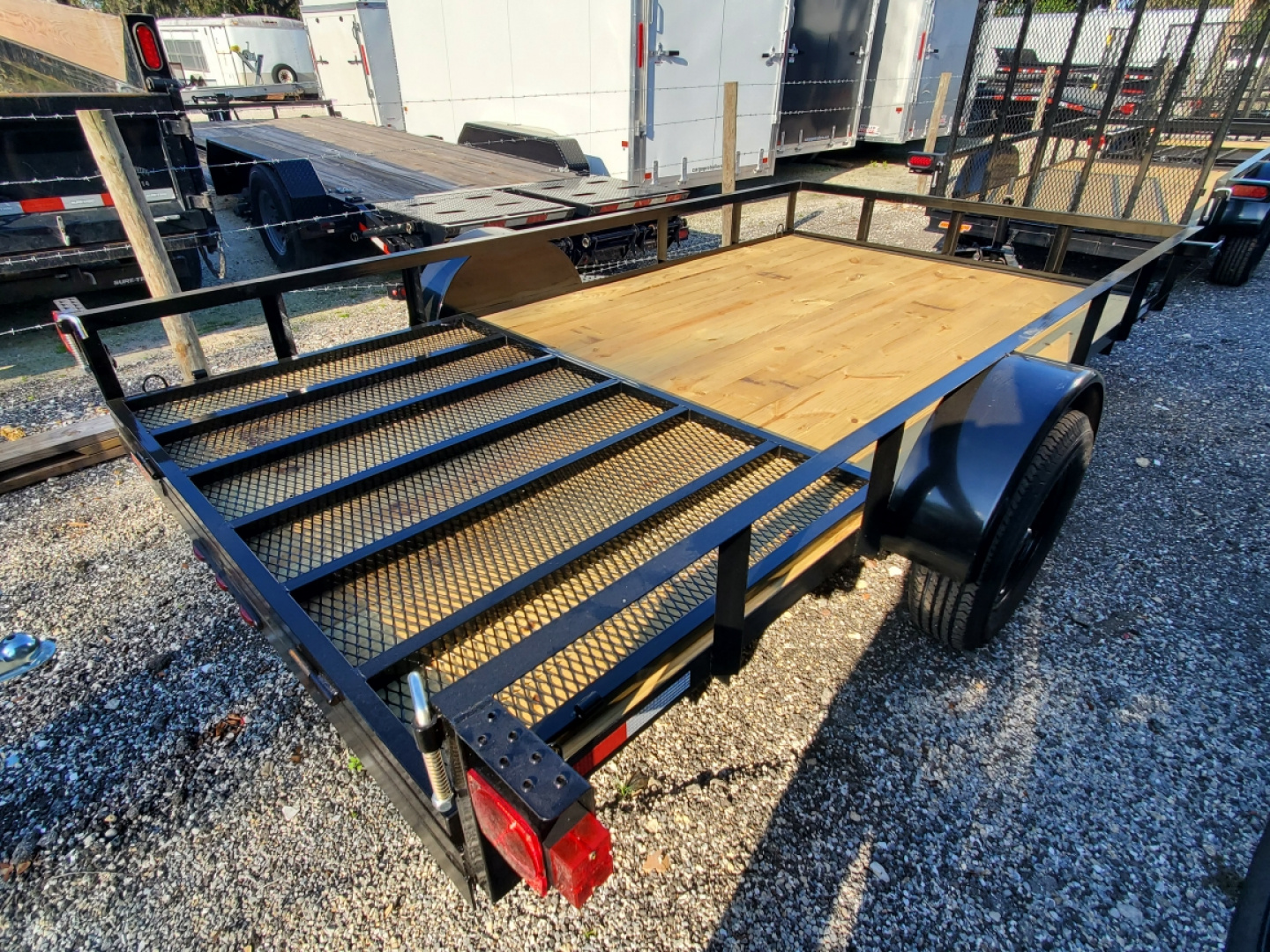 New 2026 Down 2 Earth Trailers 6X12 SINGLE AXLE 2990 LB GVWR Utility Trailer WITH REAR RAMP GATE