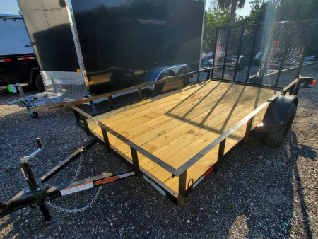 New 2026 Down 2 Earth Trailers 6X12 SINGLE AXLE 2990 LB GVWR Utility Trailer WITH REAR RAMP GATE