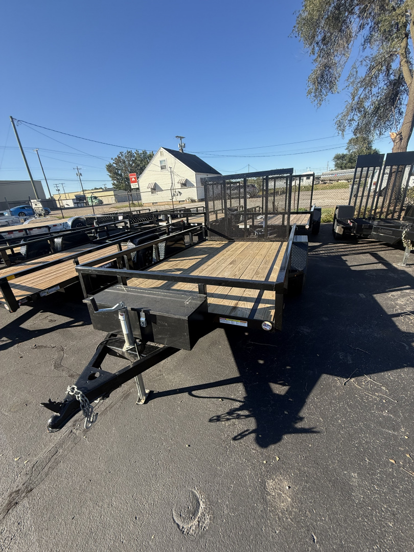 Used 2022 Sure-Trac 6x10 tube top w/ toolbox Flatbed Trailer