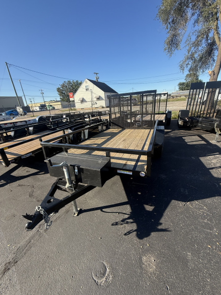 Used 2022 Sure-Trac 6x10 tube top w/ toolbox Flatbed Trailer