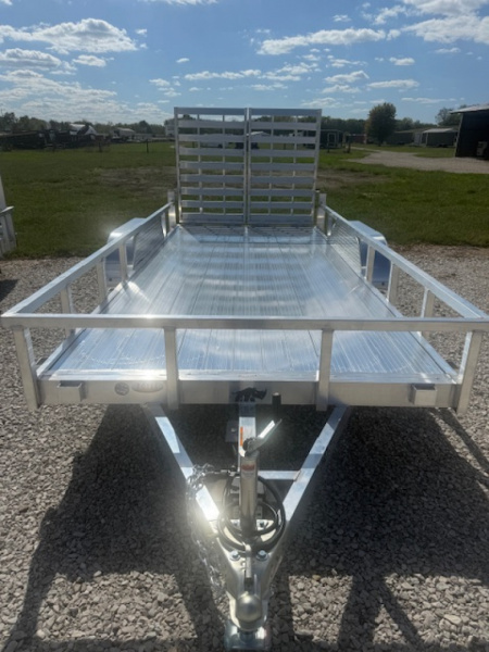 New 2026 Black Rhino 7X16 AULUMINUM TANDEM AXLE w/SPLIT GATE Utility Trailer