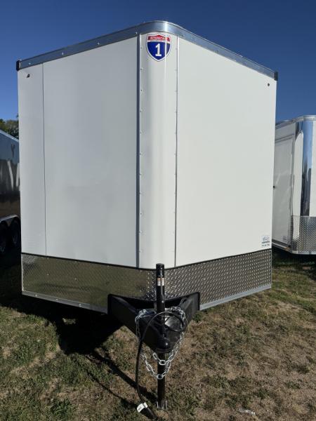 New 2025 Interstate Trailers 8.5X20SFC 10k v-nose screwless beaver tail 4 D-rings rear loading lights Cargo / Enclosed Trailer