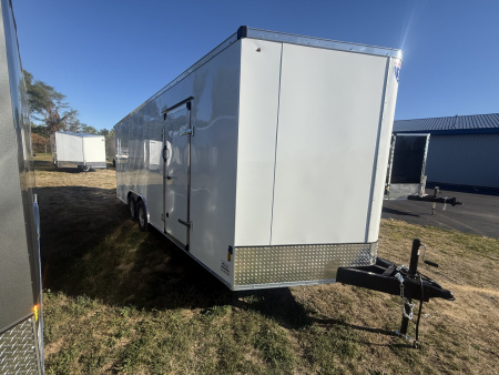 New 2025 Interstate Trailers 8.5X20SFC 10k v-nose screwless beaver tail 4 D-rings rear loading lights Cargo / Enclosed Trailer