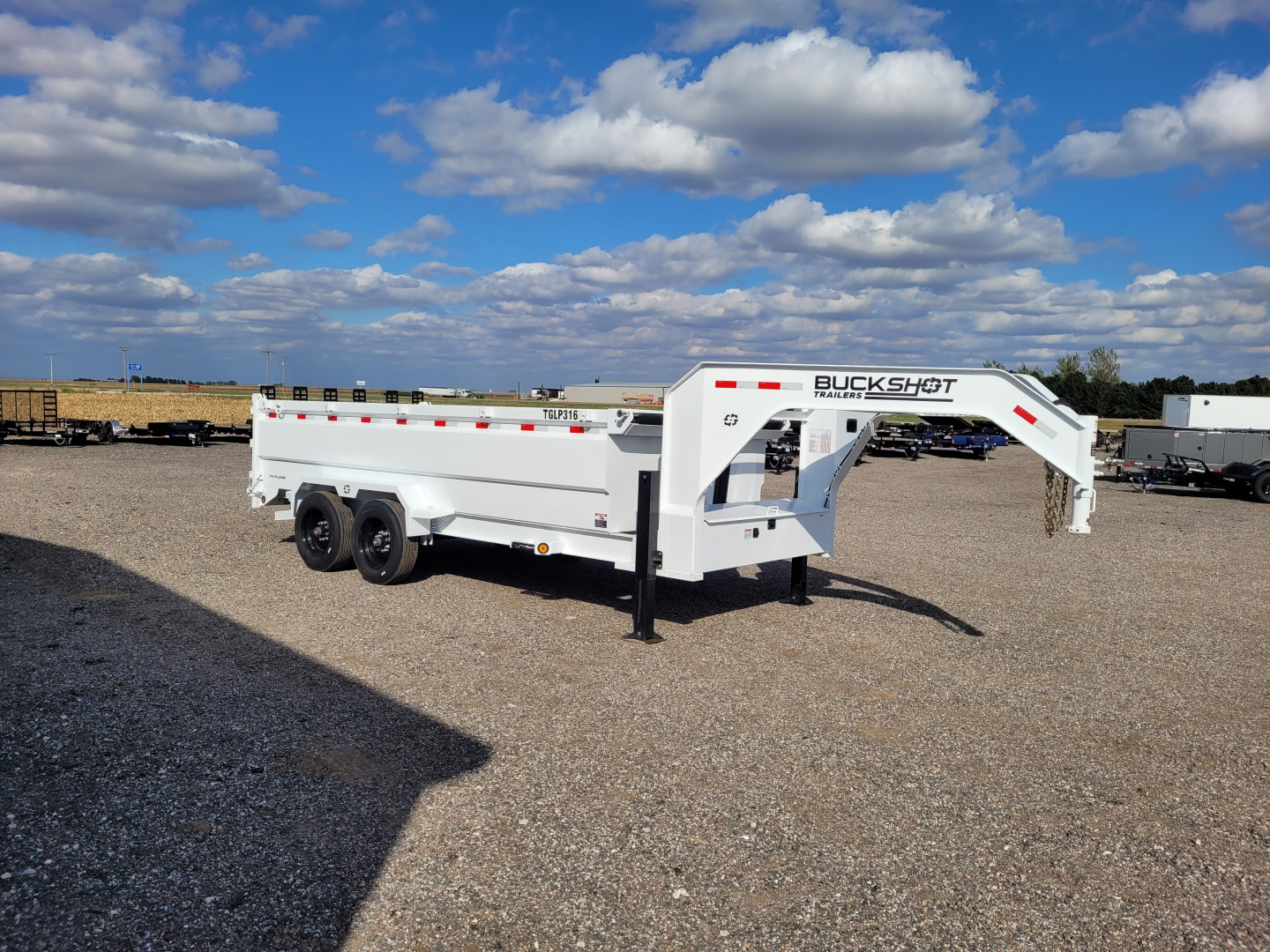 New 2026 Buckshot 83"x16' Telescopic Gooseneck Dump Trailer W/3' Sides/8KAxles