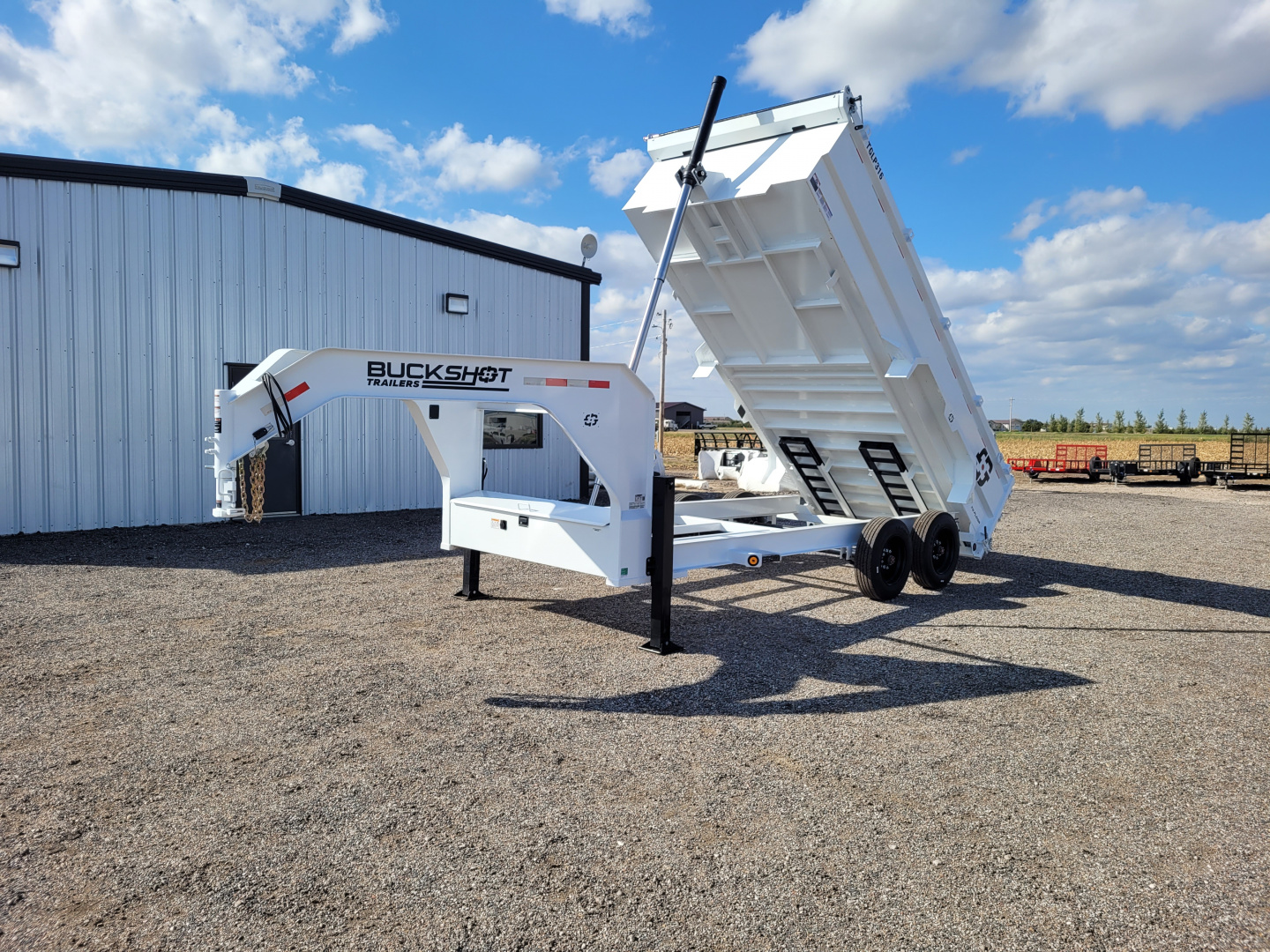 New 2026 Buckshot 83"x16' Telescopic Gooseneck Dump Trailer W/3' Sides/8KAxles