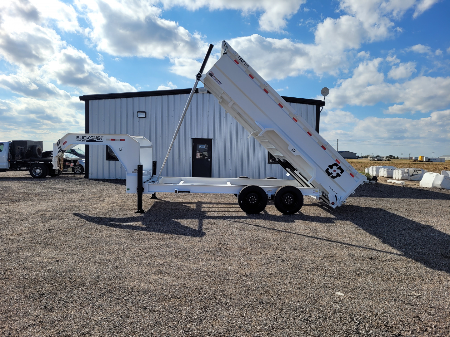 New 2026 Buckshot 83"x16' Telescopic Gooseneck Dump Trailer W/3' Sides/8KAxles