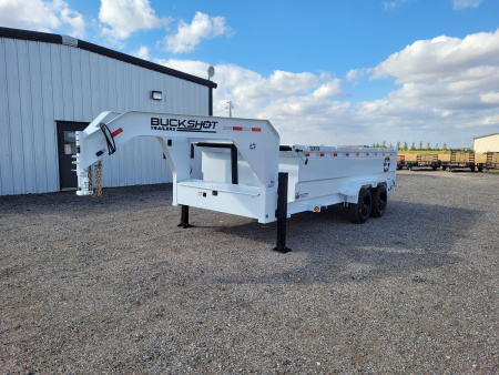 New 2026 Buckshot 83"x16' Telescopic Gooseneck Dump Trailer W/3' Sides/8KAxles