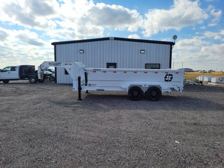 New 2026 Buckshot 83"x16' Telescopic Gooseneck Dump Trailer W/3' Sides/8KAxles