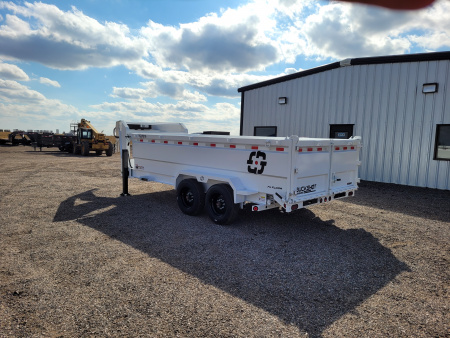 New 2026 Buckshot 83"x16' Telescopic Gooseneck Dump Trailer W/3' Sides/8KAxles