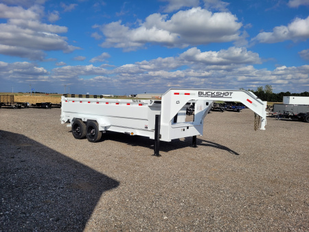 New 2026 Buckshot 83"x16' Telescopic Gooseneck Dump Trailer W/3' Sides/8KAxles