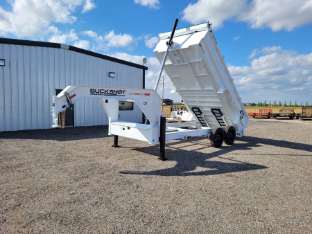 New 2026 Buckshot 83"x16' Telescopic Gooseneck Dump Trailer W/3' Sides/8KAxles