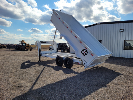 New 2026 Buckshot 83"x16' Telescopic Gooseneck Dump Trailer W/3' Sides/8KAxles
