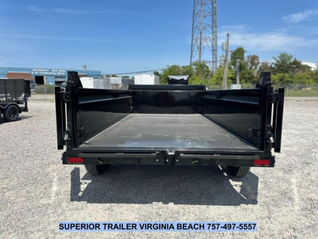 New 2026 Hawke Trailers 6X12 10K Dump w/ Spreader Gate Ramps and Tarp Dump Trailer