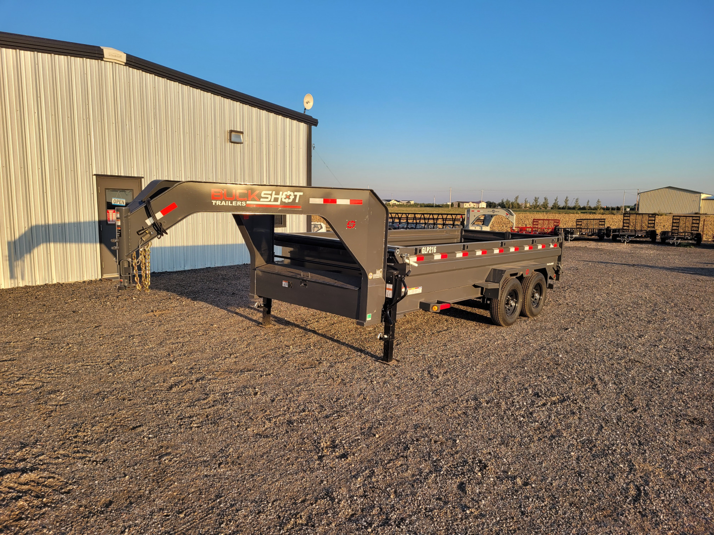 New 2025 Buckshot 83"x16' Gooseneck Dump Trailer