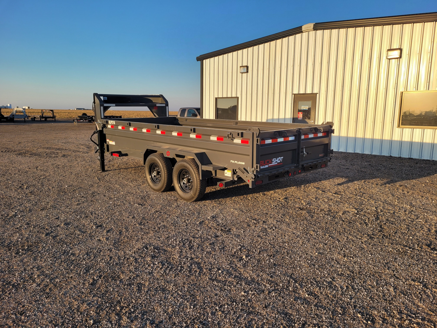 New 2025 Buckshot 83"x16' Gooseneck Dump Trailer