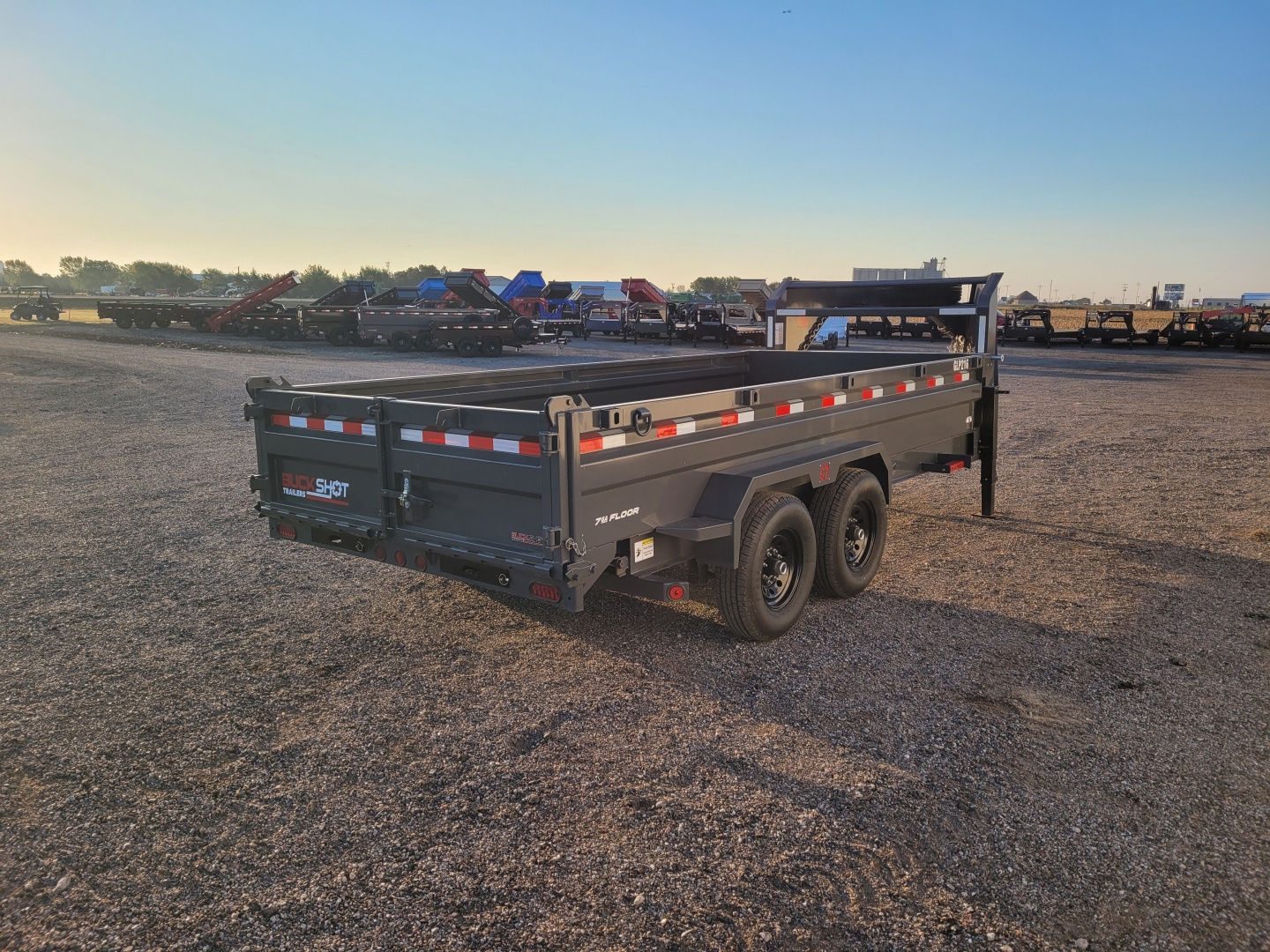 New 2025 Buckshot 83"x16' Gooseneck Dump Trailer