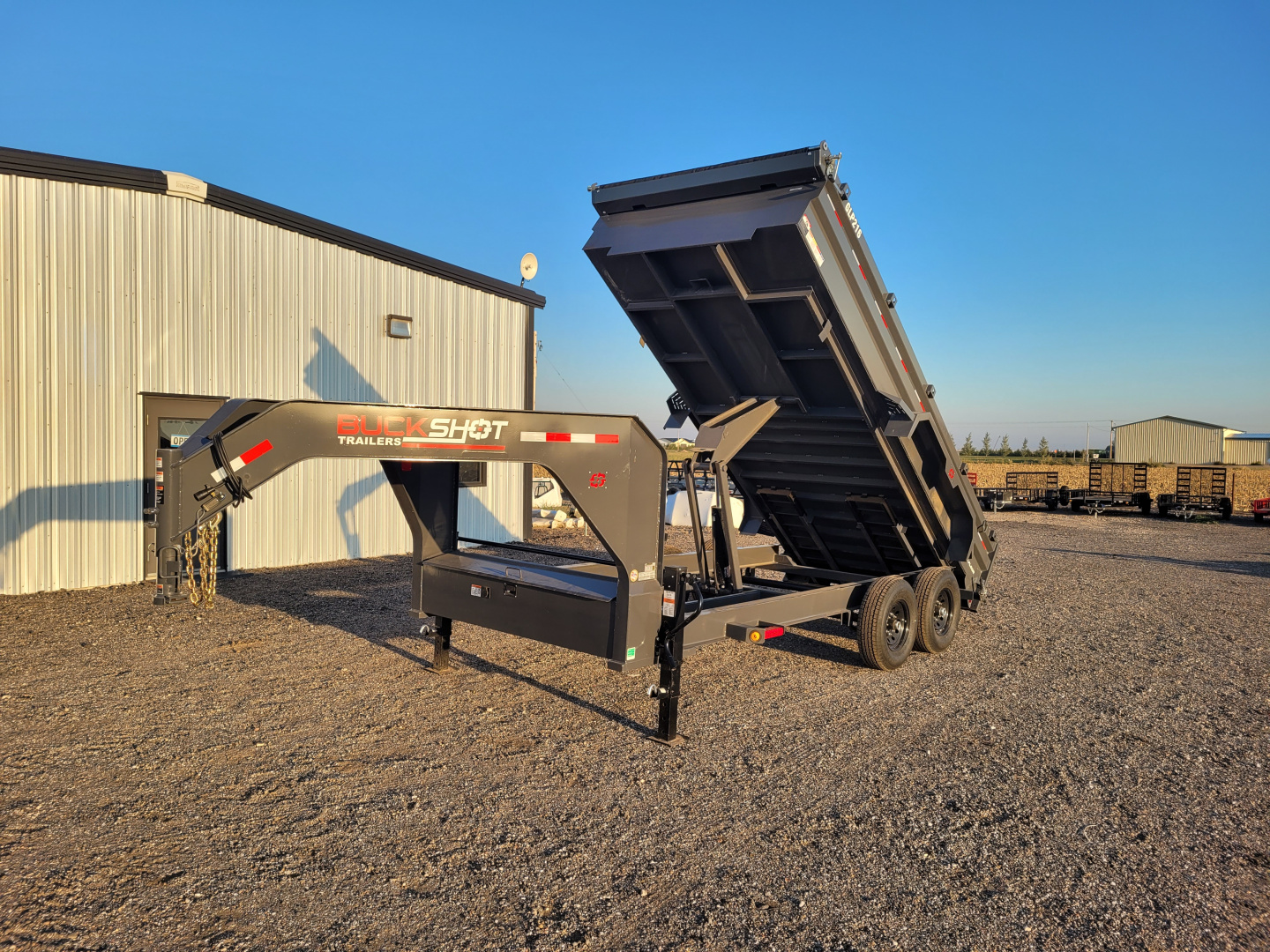 New 2025 Buckshot 83"x16' Gooseneck Dump Trailer