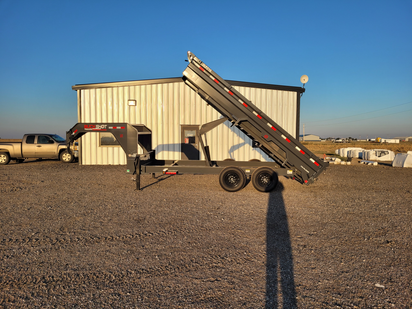 New 2025 Buckshot 83"x16' Gooseneck Dump Trailer