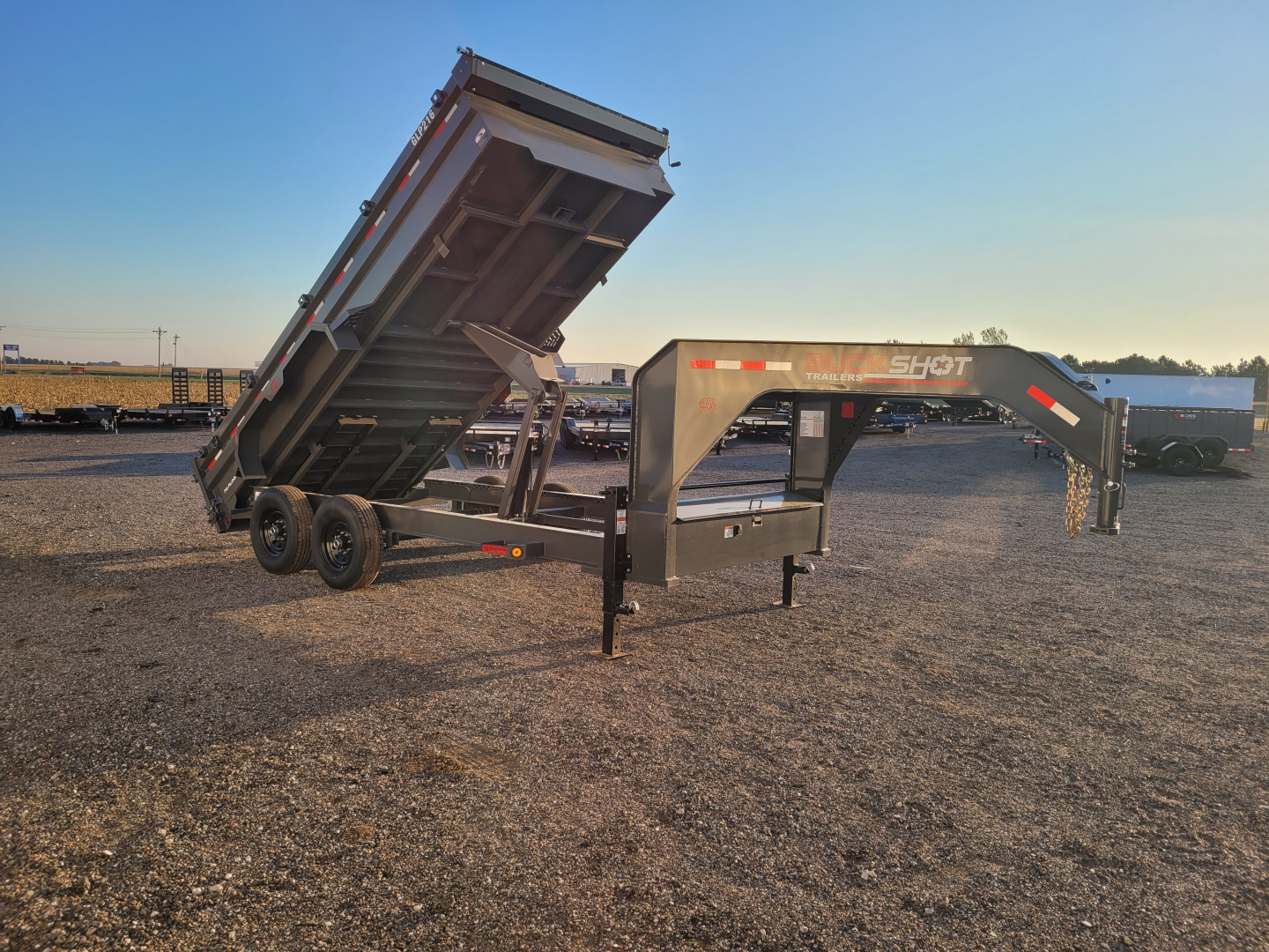 New 2025 Buckshot 83"x16' Gooseneck Dump Trailer