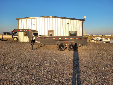 New 2025 Buckshot 83"x16' Gooseneck Dump Trailer