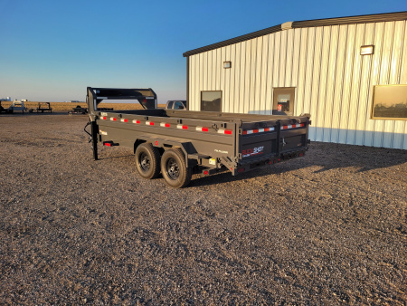 New 2025 Buckshot 83"x16' Gooseneck Dump Trailer
